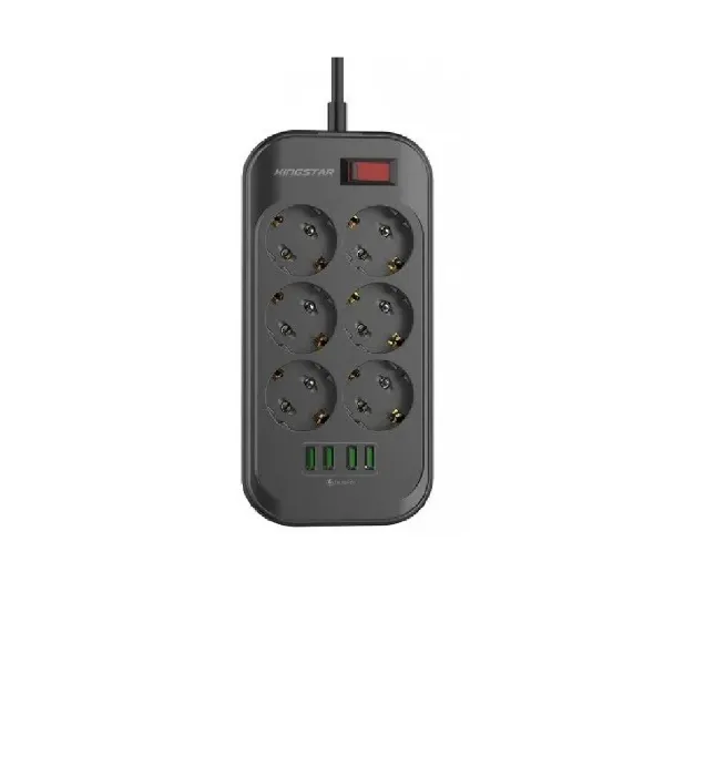 تصویر  چندراهی برق کینگ استار مدل KPS 5105 6AC 2500W - 4P/USB ( 17W )