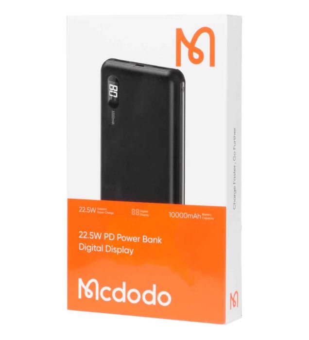 تصویر  پاوربانک مک دودو فست شارژ 22.5W مدل MC-604  ظرفیت 10000 میلی آمپر ساعت