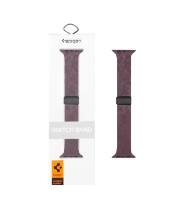 تصویر  بند اپل واچ 42/44/45/49 میلی متری اسپیگن مدل Rugged Armor - زرشکی