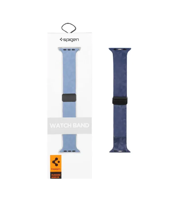 تصویر  بند اپل واچ 42/44/45/49 میلی متری اسپیگن مدل Rugged Armor - آبی