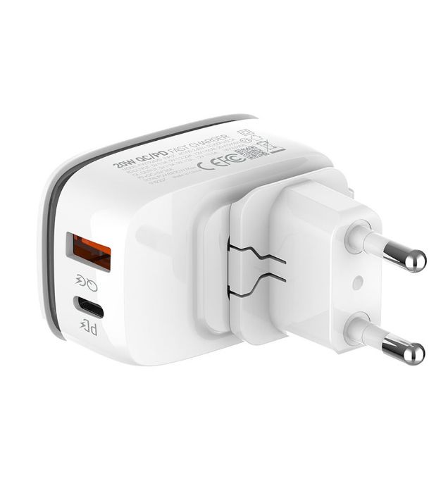 تصویر  شارژر دیواری کینگ استار 20 وات مدل KW193CPD به همراه کابل شارژ تایپ سی