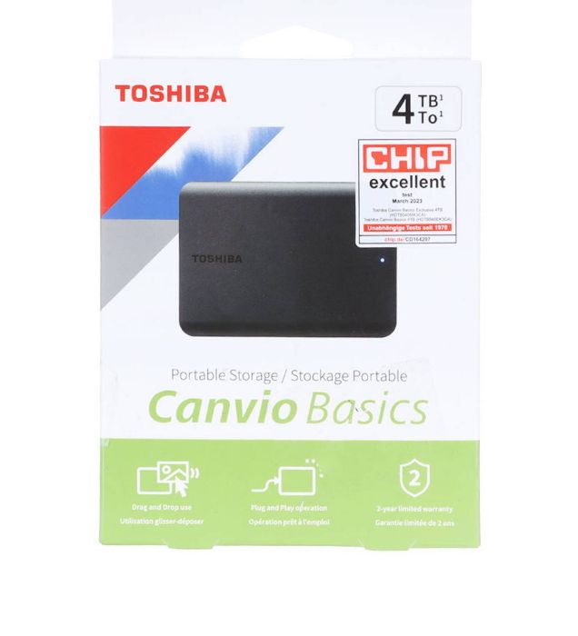تصویر  هارد اکسترنال توشیبا مدل Canvio Basics ظرفیت 4 ترابایت