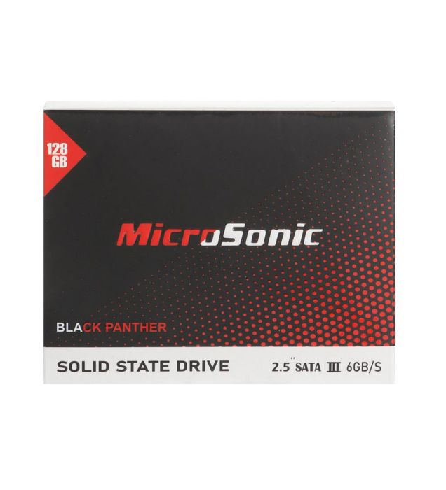 تصویر  هارد SSD اینترنال میکروسونیک مدل Black Panther ظرفیت 128 گیگابایت
