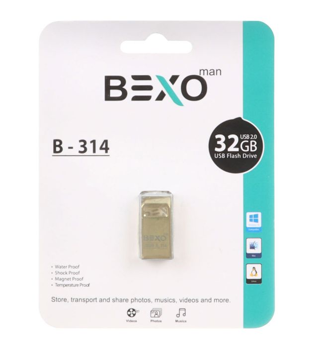 تصویر  فلش مموری بکسو  32 گیگابایت مدل B-314 USB2.0