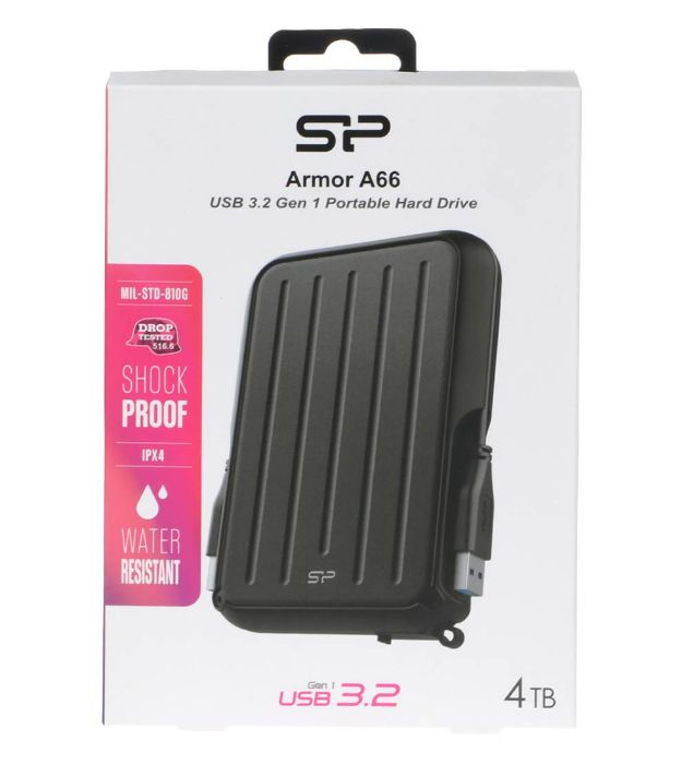 تصویر  هارد اکسترنال سیلیکون پاور مدل Armor A66 ظرفیت 4 ترابایت