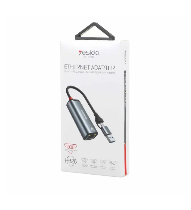 تصویر  هاب 2 پورت یسیدو USB3.0 مدل HB26