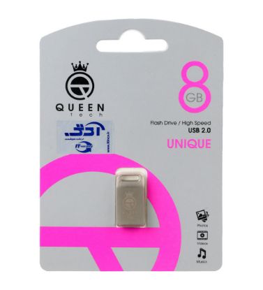 تصویر  فلش مموری کوئین مدل UNIQUE USB 2.0 ظرفیت 8 گیگابایت