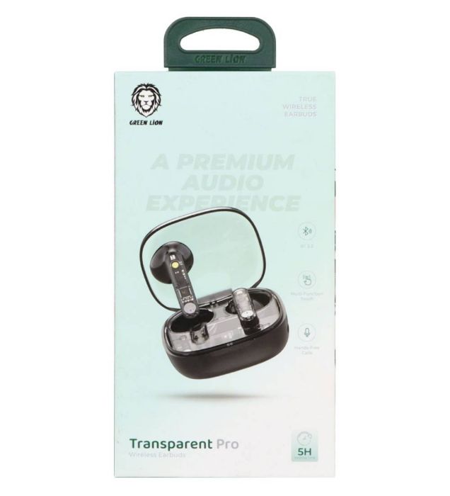 تصویر  هندزفری بی سیم گرین لاین مدل Transparent Pro GNTPROTWSBK