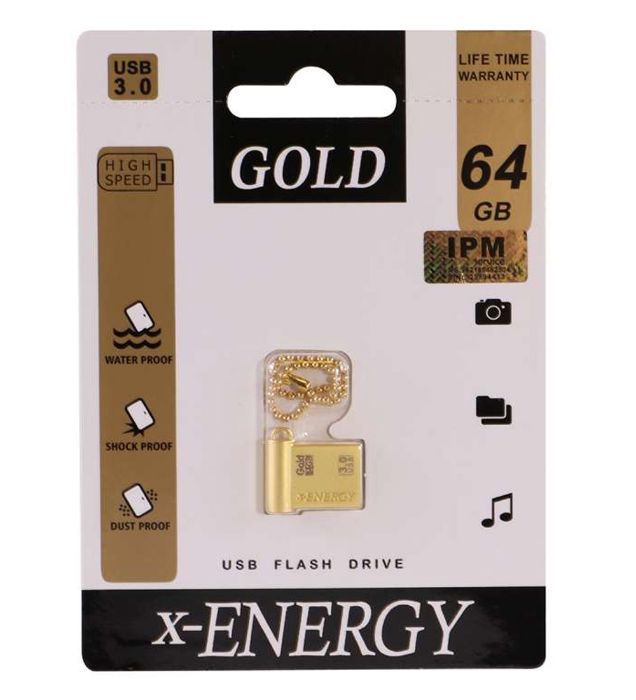 تصویر  فلش مموری ایکس انرژی مدل Gold USB 3.0 ظرفیت 64 گیگابایت