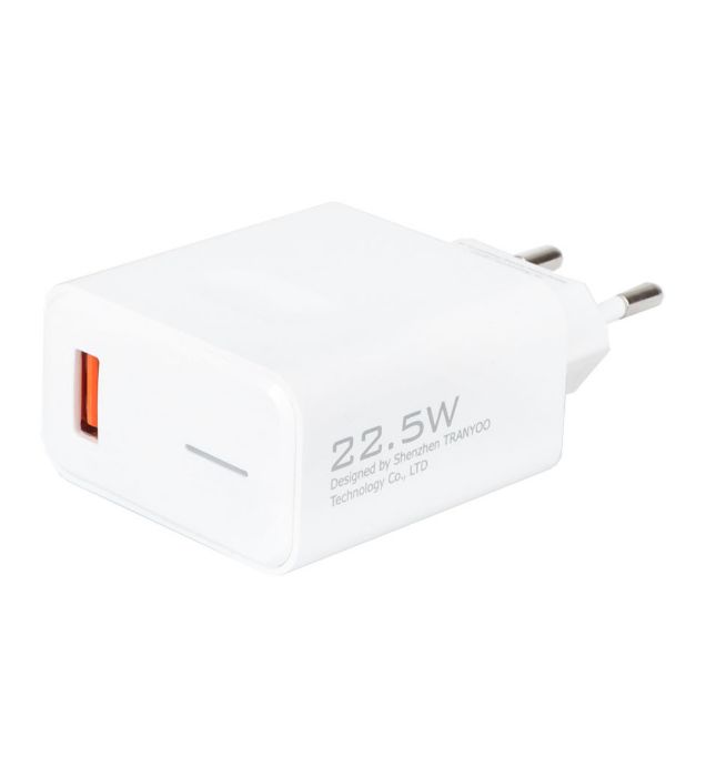 تصویر  شارژر دیواری فست تک پورت ترانیو مدل EU4-C 22.5W به همراه کابل شارژ تایپ سی