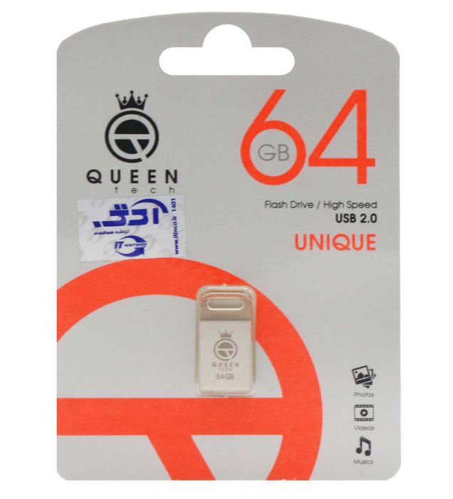 تصویر  فلش مموری کوئین مدل Unique USB 2.0 ظرفیت 64 گیگابایت