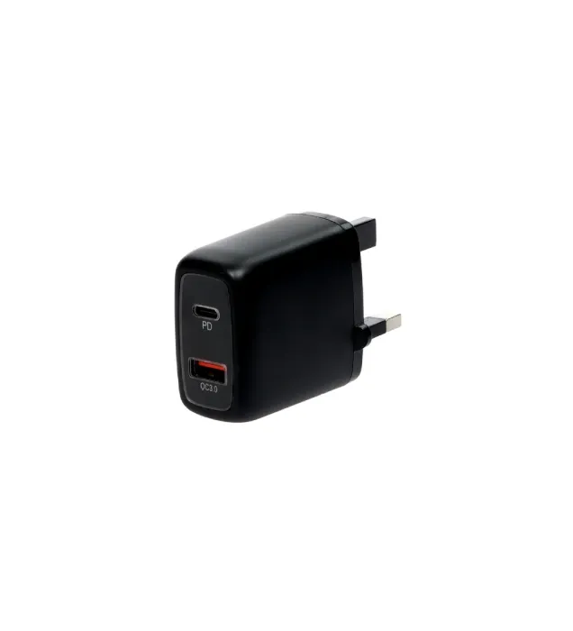 تصویر  شارژر دیواری فست و PD دو پورت گرین لاین مدل GNC20WWCBK 20W