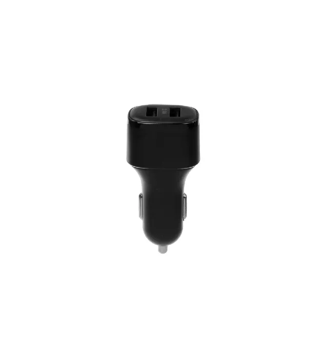 تصویر  شارژر فندکی فست دو پورت گرین لاین مدل GNCC24IP6BK 12W به همراه کابل شارژ آیفون
