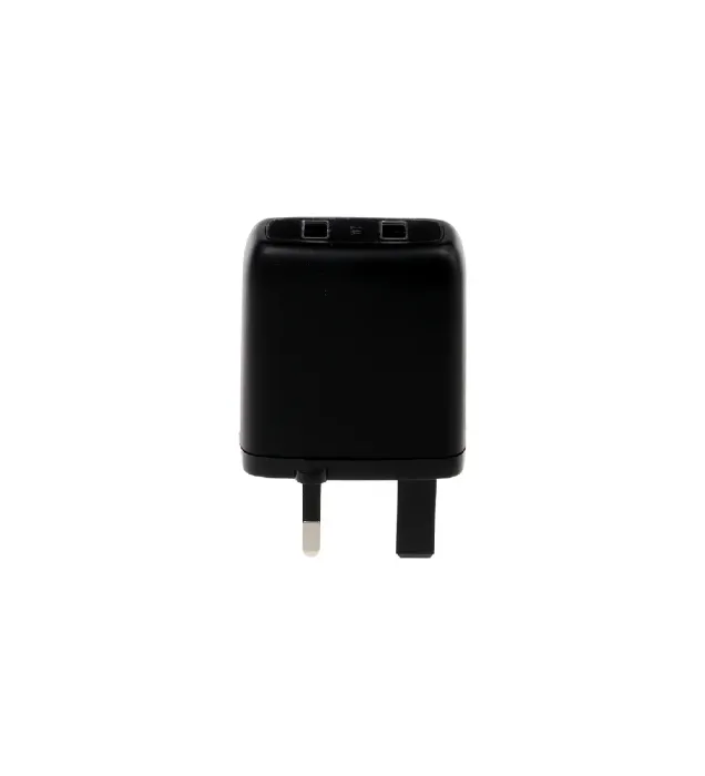 تصویر  شارژر دیواری فست دو پورت گرین لاین مدل GNC24AMCRBK 12W به همراه کابل شارژ اندروید