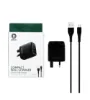 تصویر  شارژر دیواری فست دو پورت گرین لاین مدل GNC24AMCRBK 12W به همراه کابل شارژ اندروید