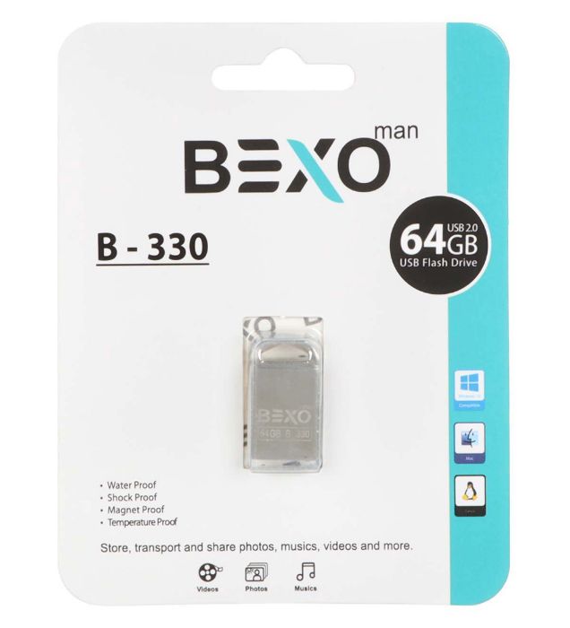تصویر  فلش مموری بکسو مدل B-330 USB 2.0 ظرفیت 64 گیگابایت