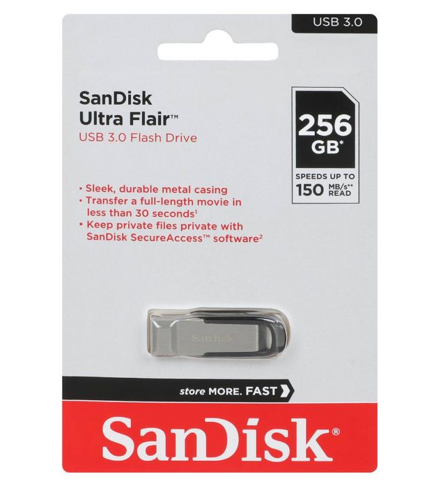 تصویر  فلش مموری سن دیسک مدل Ultra Flair USB 3.0 ظرفیت 256 گیگابایت