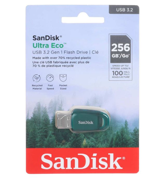 تصویر  فلش مموری سن دیسک مدل Ultra Eco USB 3.2 ظرفیت 256 گیگابایت