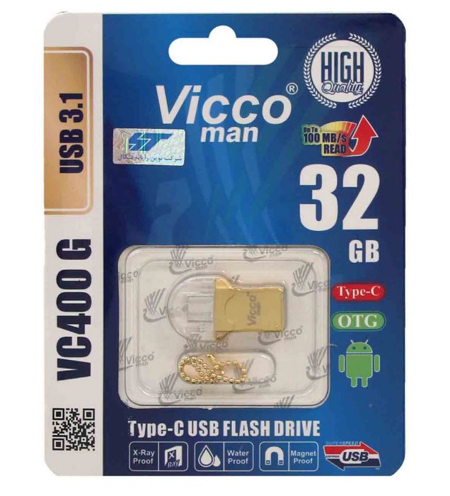 تصویر  فلش مموری OTG ویکومن مدل USB3.1 OTG TYPE-C VC400 ظرفیت 32 گیگابایت