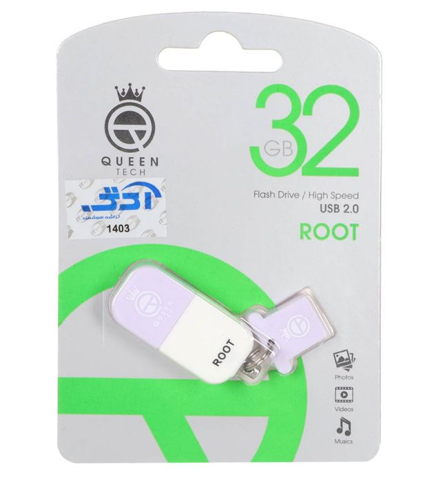تصویر  فلش مموری کوئین مدل Root USB 2.0 ظرفیت 32 گیگابایت