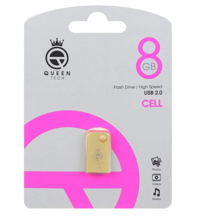 تصویر  فلش مموری کوئین مدل CELL USB2.0 ظرفیت 8 گیگابایت