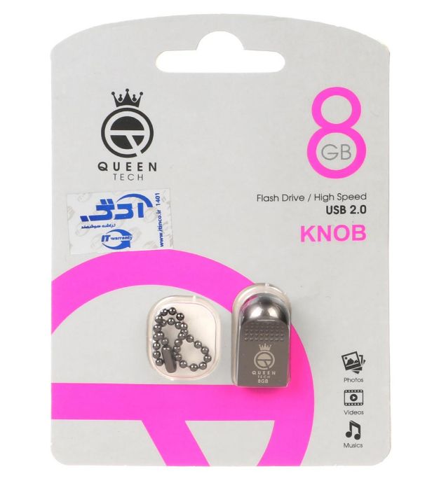 تصویر  فلش مموری کوئین تک مدل Knob USB 2.0 ظرفیت 8 گیگابایت