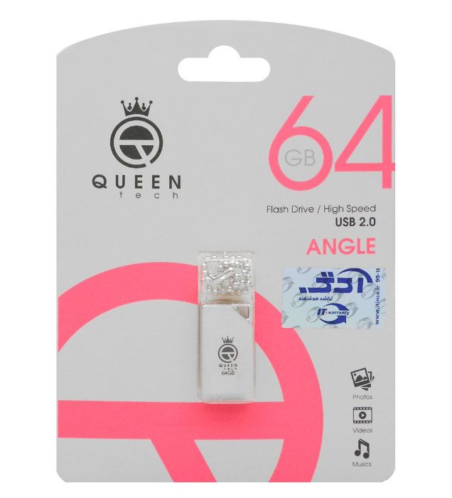 تصویر  فلش مموری کوئین مدل Angle USB 2.0 ظرفیت 64 گیگابایت