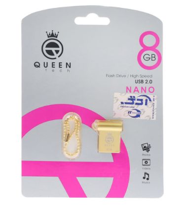 تصویر  فلش مموری کوئین مدل tech-NANO USB 2.0 ظرفیت 8 گیگابایت