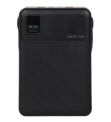 تصویر  پاور بانک 22.5W گرین لاین مدل GNTHU80KPBBK ظرفیت 80000 میلی آمپر ساعت
