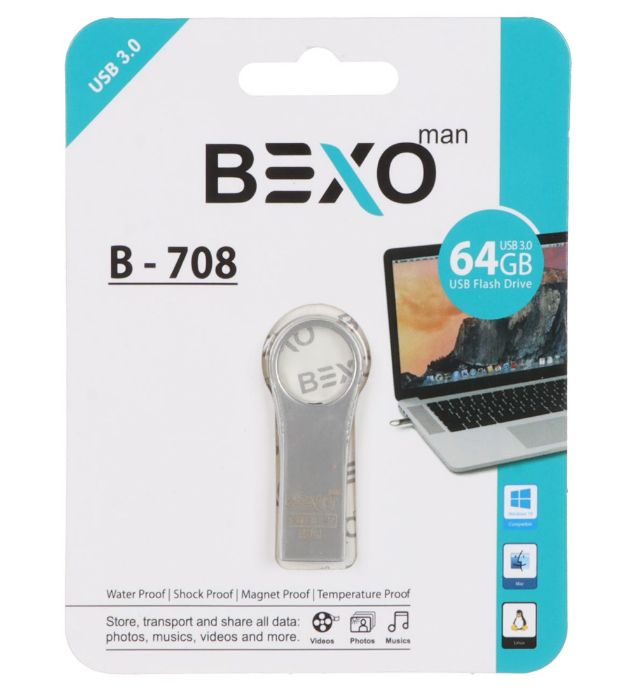 تصویر  فلش مموری بکسو مدل B-708 USB 3.0 ظرفیت 64 گیگابایت