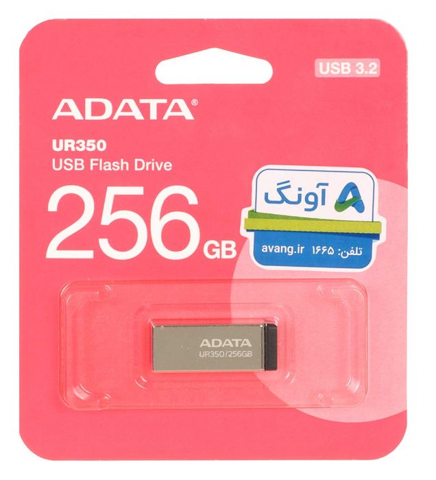 تصویر  فلش مموری ای دیتا مدل UR350 USB 3.2 ظرفیت 256 گیگابایت