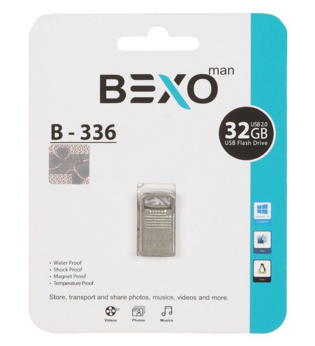 تصویر  فلش مموری بکسو مدل B-336 USB 2.0 ظرفیت 32 گیگابایت