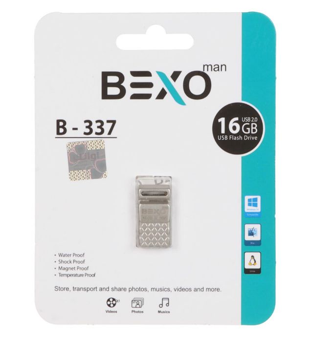 تصویر  فلش مموری بکسو مدل B-337 USB 2.0 ظرفیت 16 گیگابایت