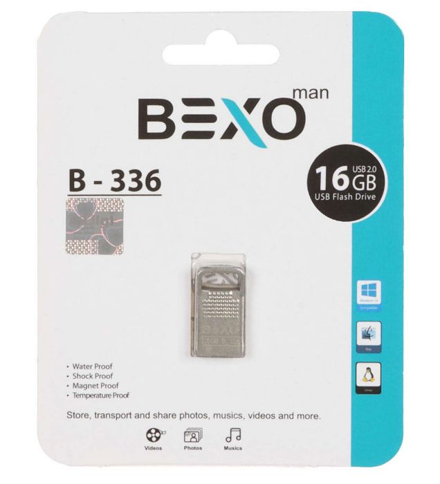 تصویر  فلش مموری بکسو مدل B-336 USB 2.0 ظرفیت 16 گیگابایت