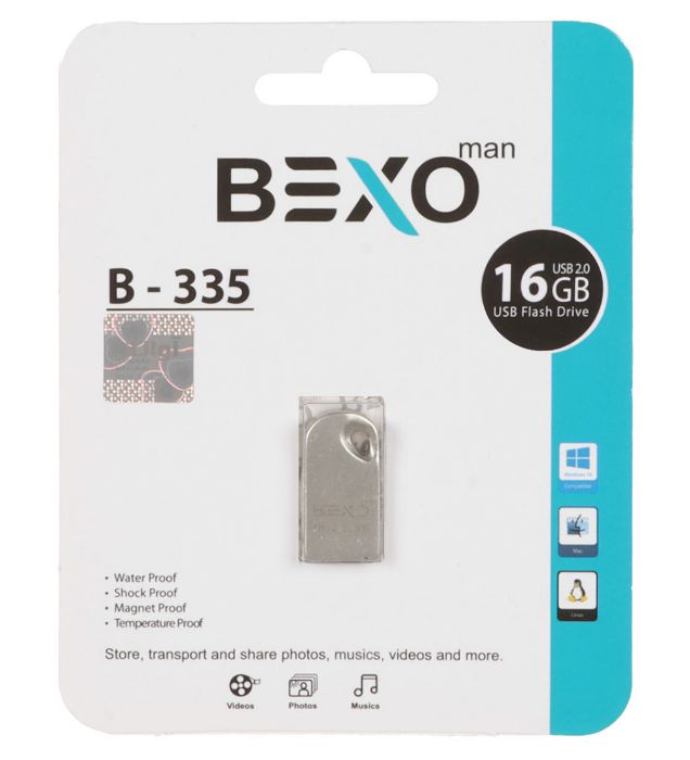 تصویر  فلش مموری بکسو مدل B-335 USB 2.0 ظرفیت 16 گیگابایت