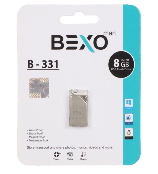 تصویر  فلش مموری بکسو مدل B-331 USB 2.0 ظرفیت 8 گیگابایت