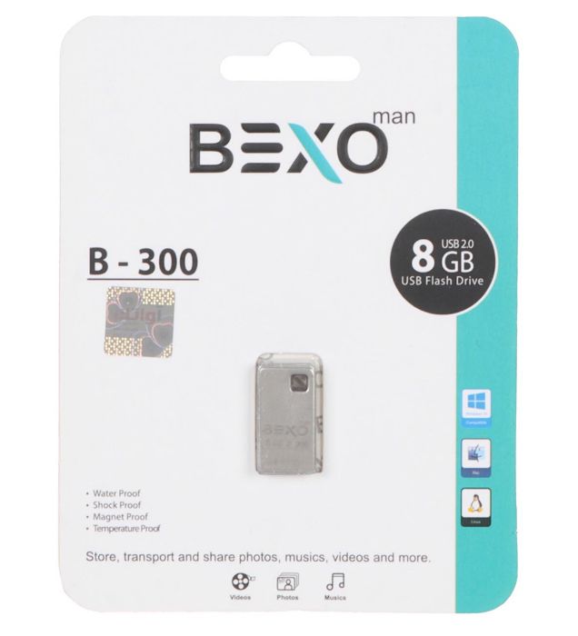 تصویر  فلش مموری بکسو مدل B-300 USB 2.0 ظرفیت 8 گیگابایت