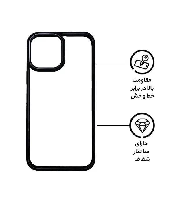 تصویر  قاب گوشی اپل آیفون 13 مدل New skin شفاف