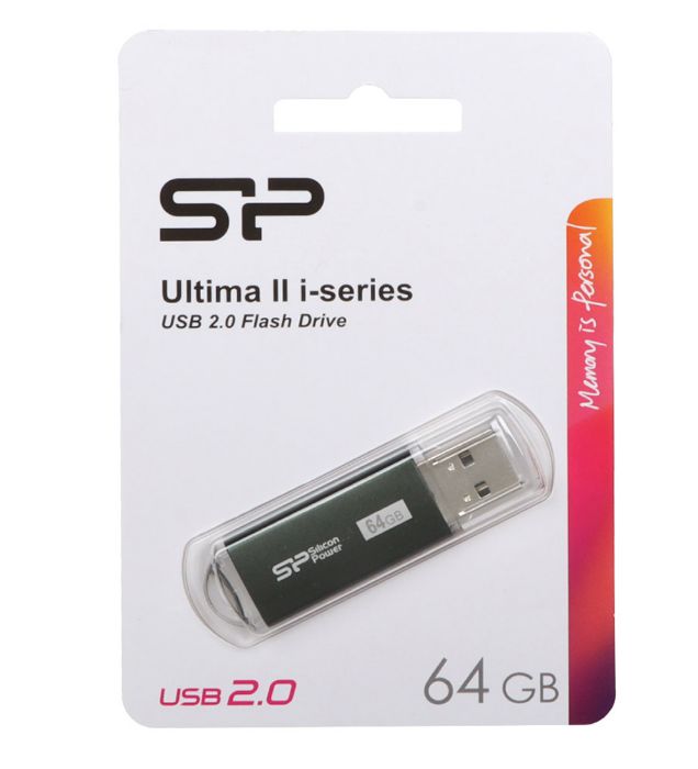 تصویر  فلش مموری سیلیکون پاور مدل Ultima II i-Series 2.0 ظرفیت 64 گیگابایت