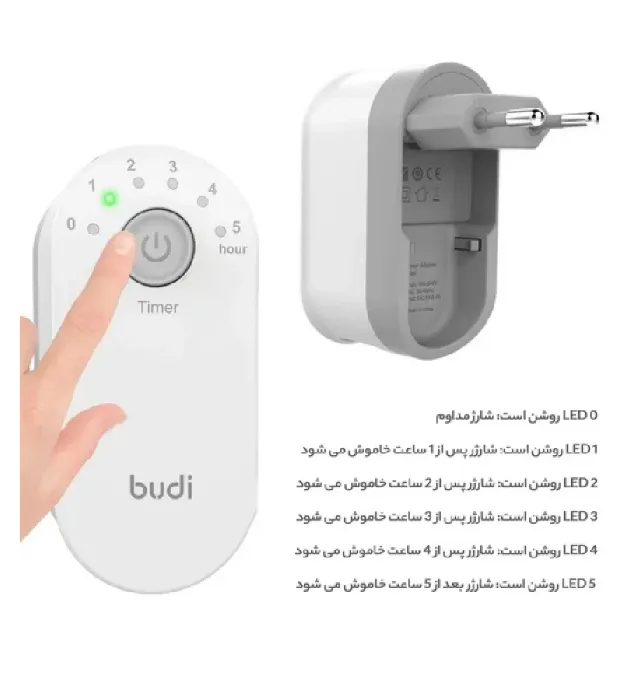 تصویر  شارژر دیواری بودی 18 وات مدل M8J030TE