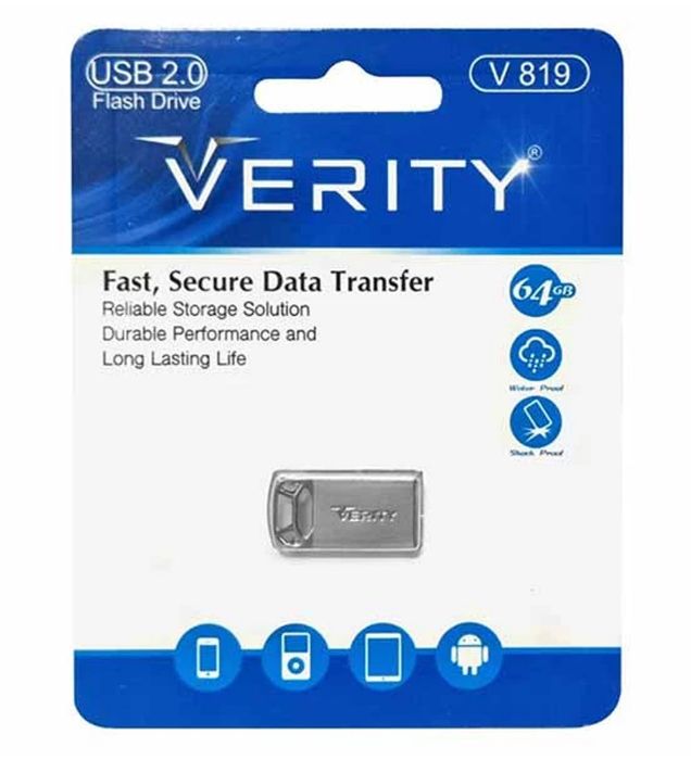 تصویر  فلش مموری وریتی مدل V819 USB 2.0 ظرفیت 64 گیگابایت