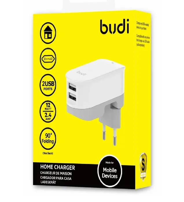 تصویر  شارژر دیواری بودی 12 وات مدل M8J029E با خروجی USB