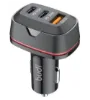 تصویر  شارژر فندکی بودی 60 وات مدل CC616RB با خروجی USB و USB-C