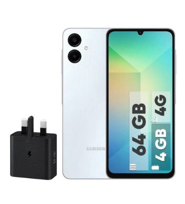 تصویر  گوشی موبایل سامسونگ مدل گلکسی A06 4G ظرفیت 64 گیگابایت رم 4 گیگابایت به همراه شارژر 25 وات سامسونگ