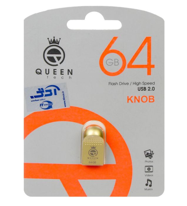 تصویر  فلش مموری کوئین تک مدل Knob USB 2.0 ظرفیت 64 گیگابایت