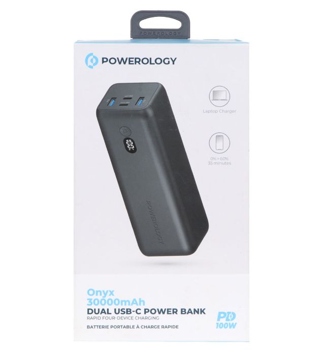 تصویر  پاوربانک 100W پاورلوژی مدل PPBCHA20 ظرفیت 30000 میلی آمپر ساعت
