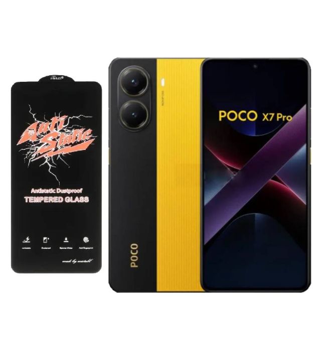 تصویر  گوشی موبایل شیائومی مدل Poco X7 Pro ظرفیت 512 گیگابایت رم 12 گیگابایت به همراه محافظ تمام صفحه (گلس) آنتی استاتیک