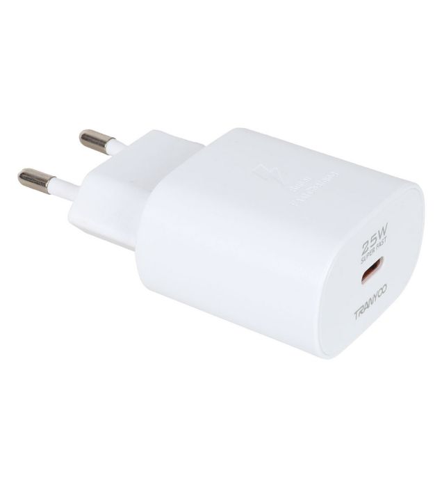 تصویر  شارژر دیواری 25W فست و PD تک پورت ترانیو مدل T-SA2C با کابل شارژ تایپ سی به تایپ سی
