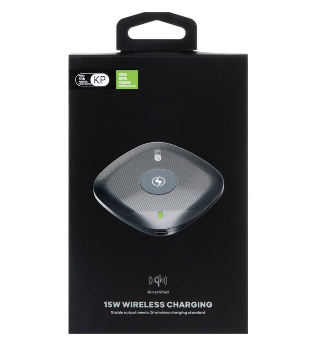 تصویر  شارژر وایرلس 15W کی پی جی مدل WC-60