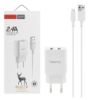 تصویر  شارژر دیواری 12W فست شارژ دو پورت ترانیو مدل V16 به همراه کابل شارژ USB به Lightning